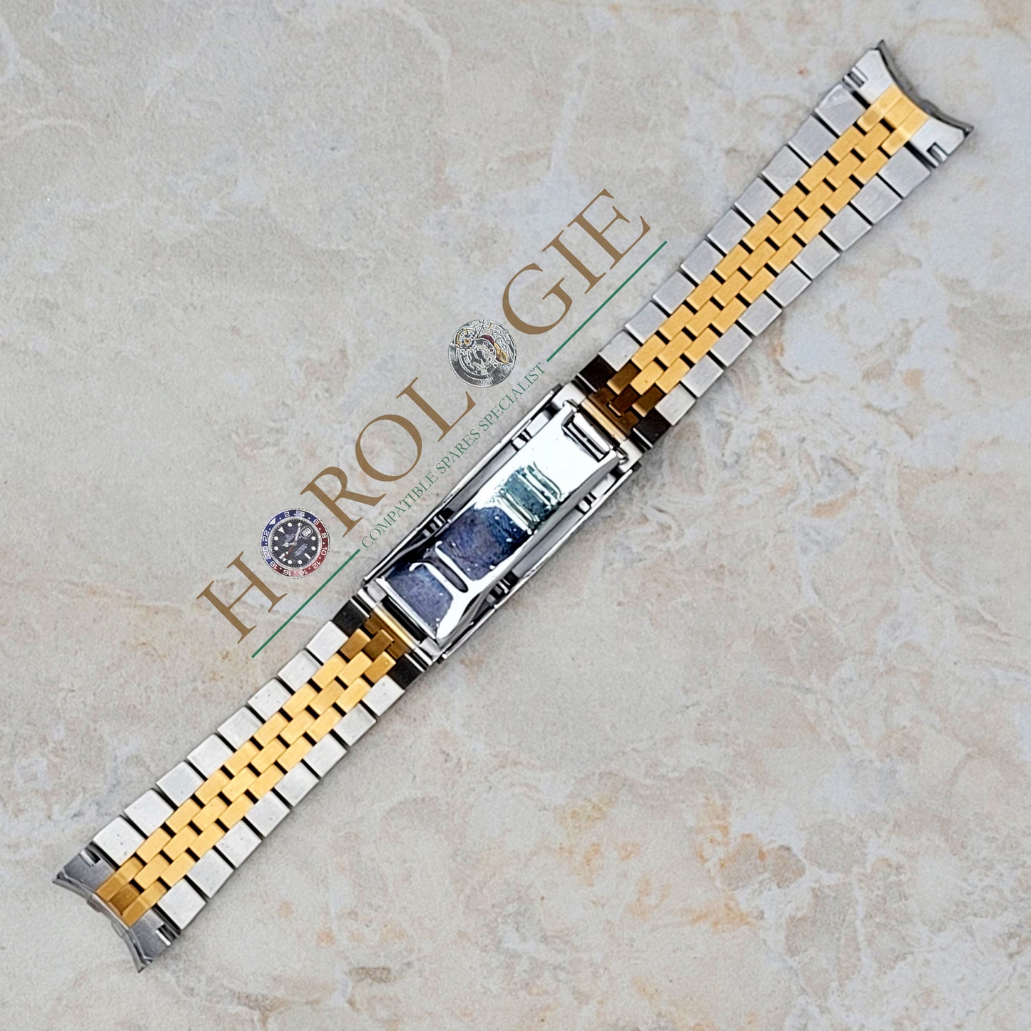 Rolex style Yellow "Gold" & SS "Jubilee" bracelet - 20mm Solid end links