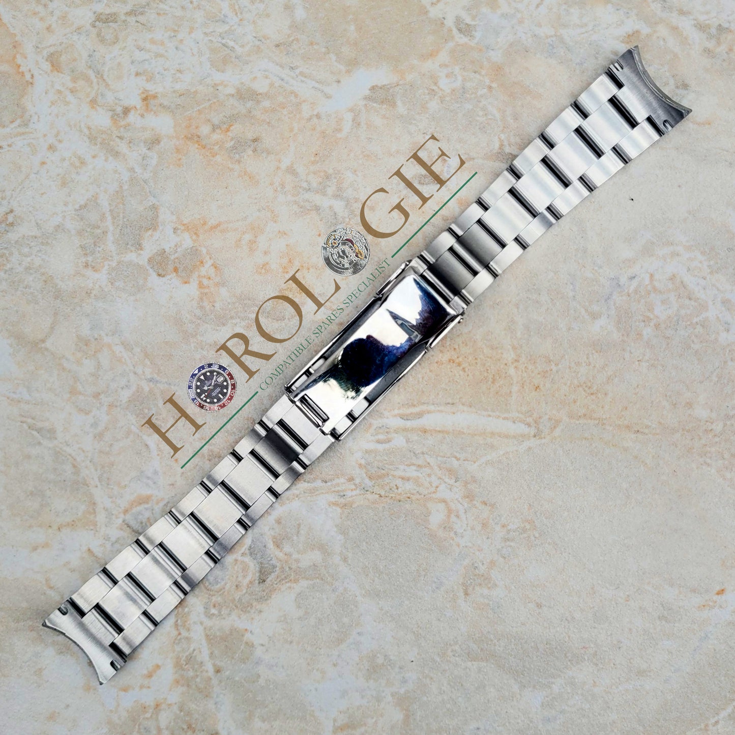 Rolex style Stainless Steel Oyster bracelet - 20mm Solid end links