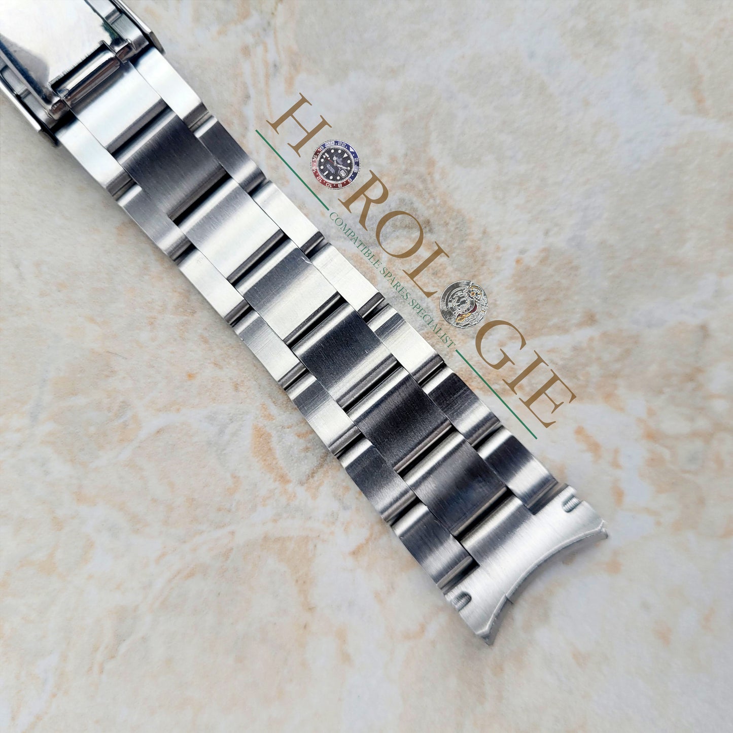Rolex style Stainless Steel Oyster bracelet - 20mm Solid end links