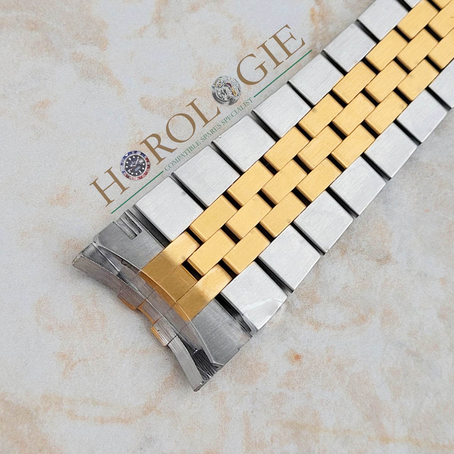 Rolex style Yellow "Gold" & SS "Jubilee" bracelet - 20mm Solid end links