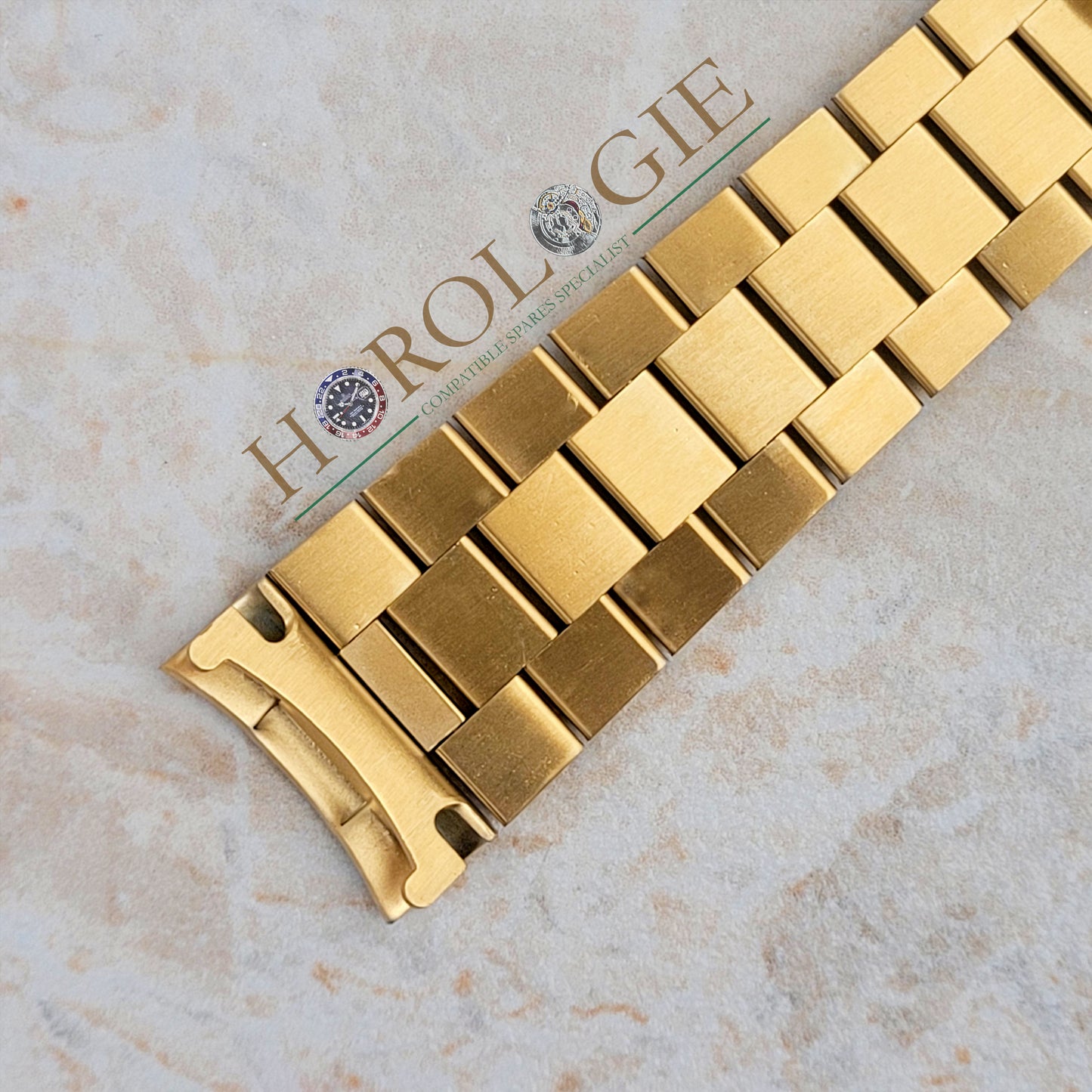 Rolex style President "Gold" bracelet-20mm solid end links - for 6 digit refs