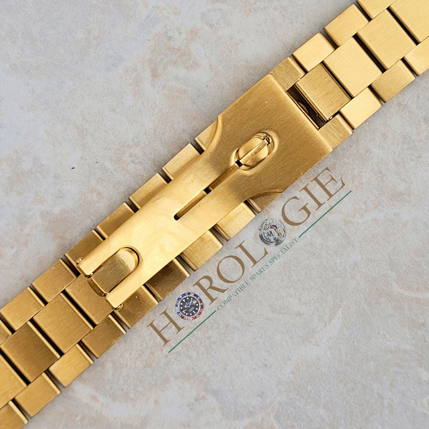 Rolex style President "Gold" bracelet-20mm solid end links - for 6 digit refs