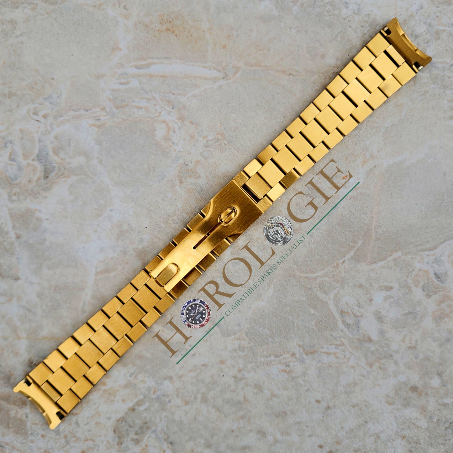 Rolex style President "Gold" bracelet-20mm solid end links - for 6 digit refs
