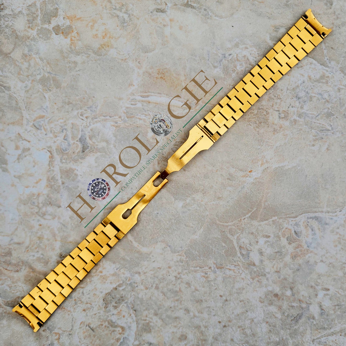 Rolex style President "Gold" bracelet-20mm solid end links - for 6 digit refs