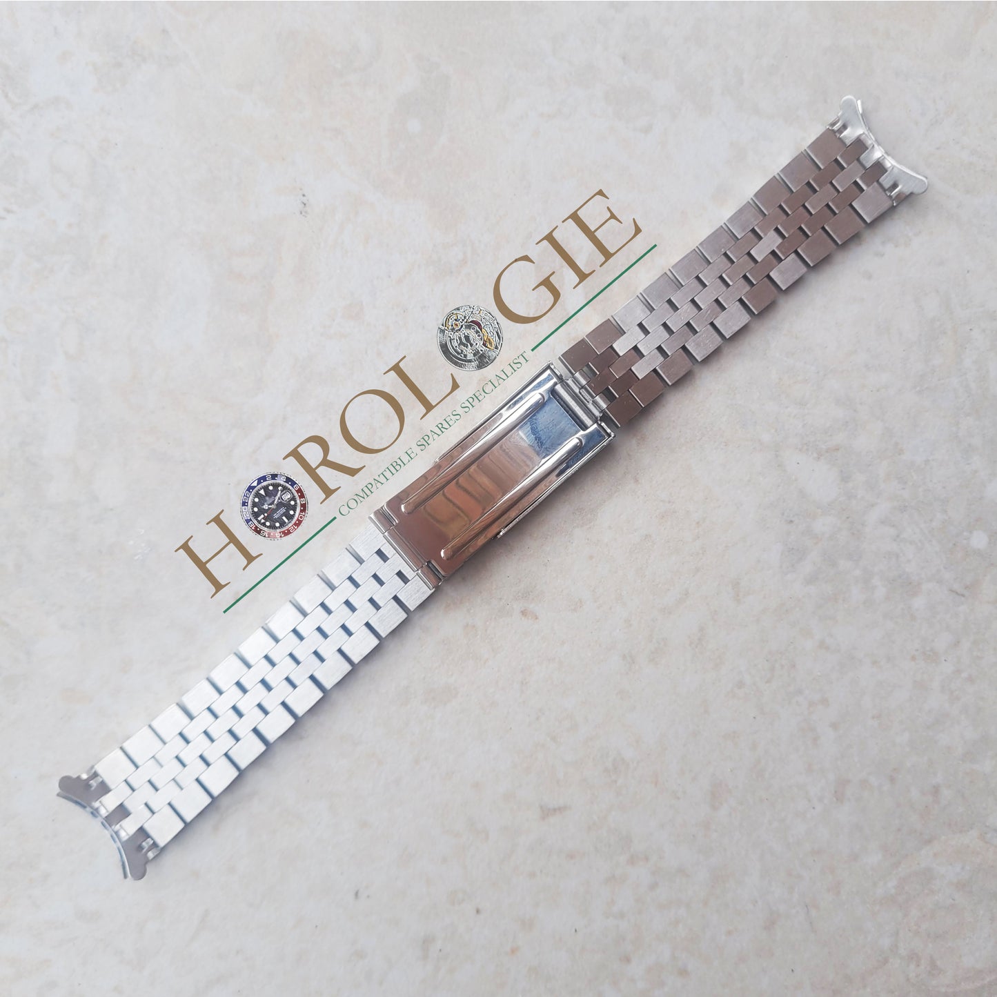 Rolex Vintage style "Jubilee" bracelet - 19mm hollow end links (S'less Steel) (VERY HIGH QUAL)