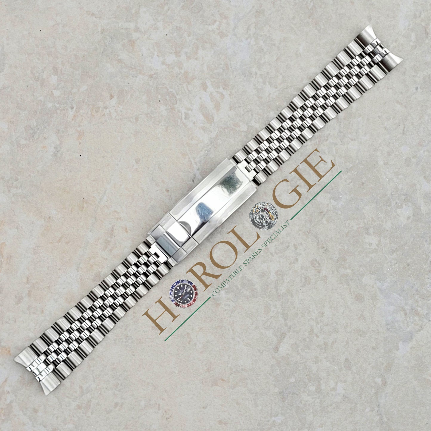 Rolex style SS "Jubilee" bracelet- 20mm Solid end links with SLIDELOCK clasp