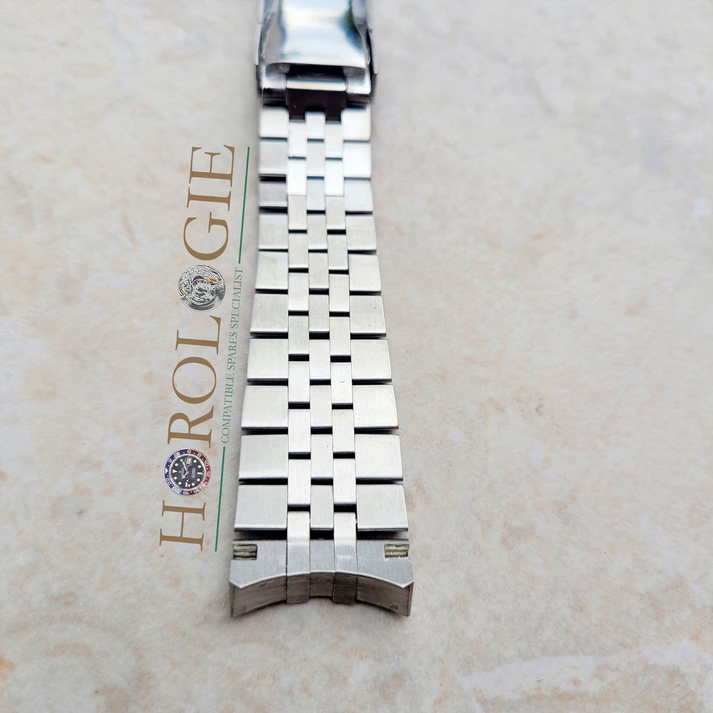 Rolex style SS "Jubilee" bracelet- 20mm Solid end links with SLIDELOCK clasp