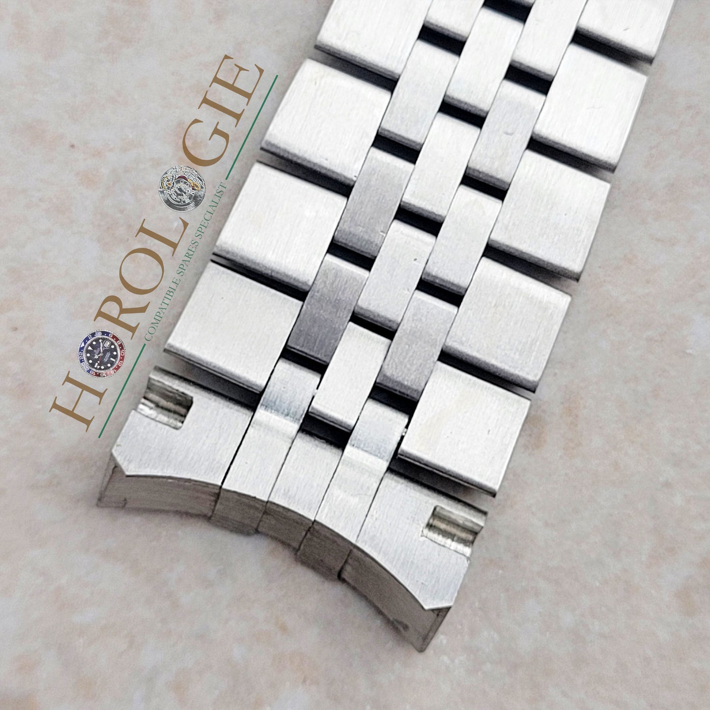 Rolex style SS "Jubilee" bracelet- 20mm Solid end links with SLIDELOCK clasp