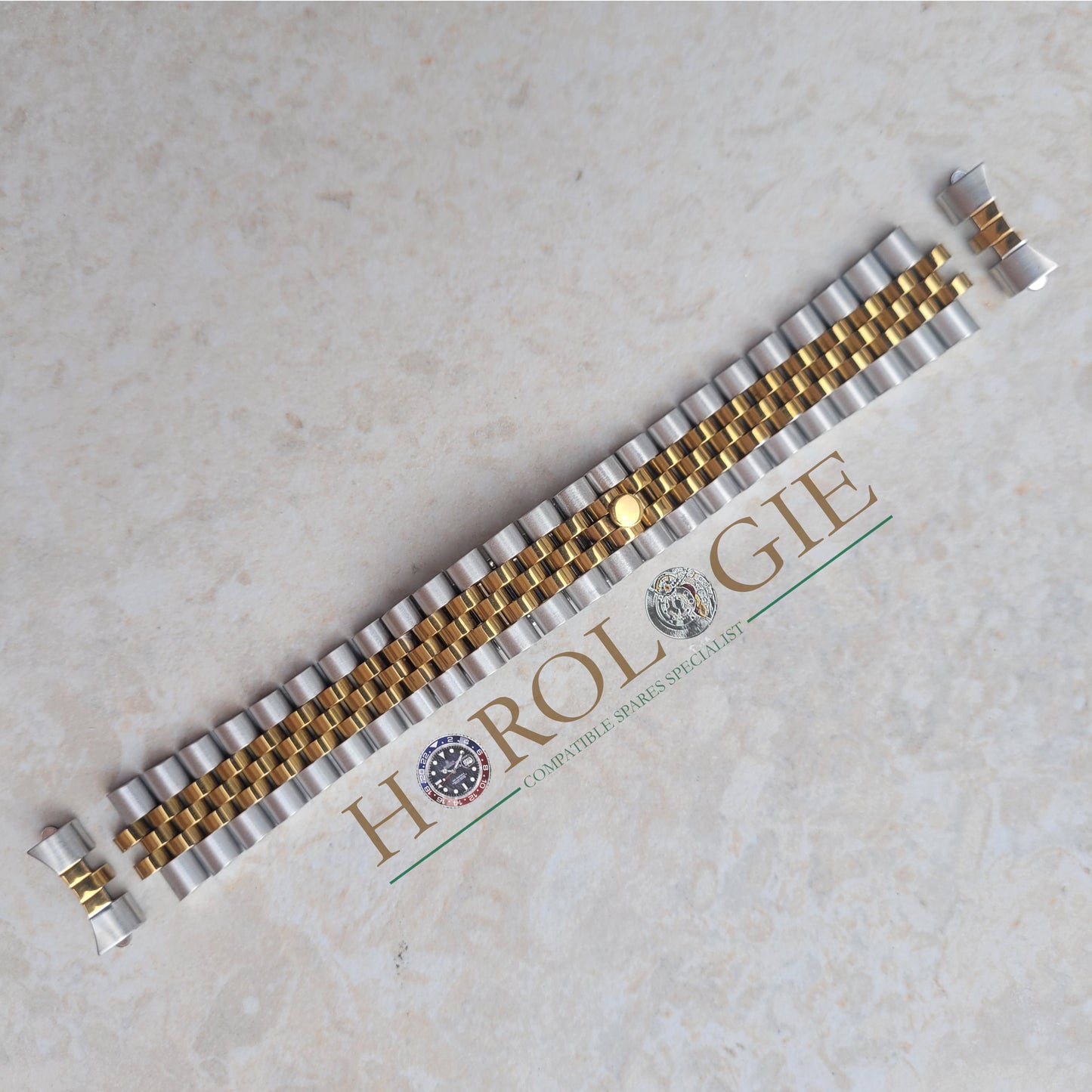 Rolex style "Super Jubilee" - 19mm hollow end links (VERY HIGH QUAL) ("YG" & SS)