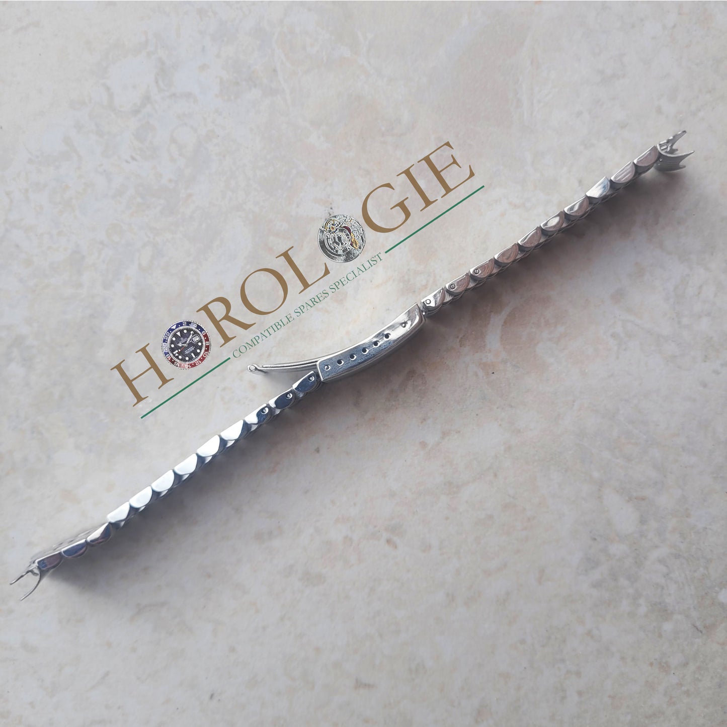 Rolex Vintage style "Jubilee" bracelet - 19mm hollow end links (S'less Steel) (VERY HIGH QUAL)