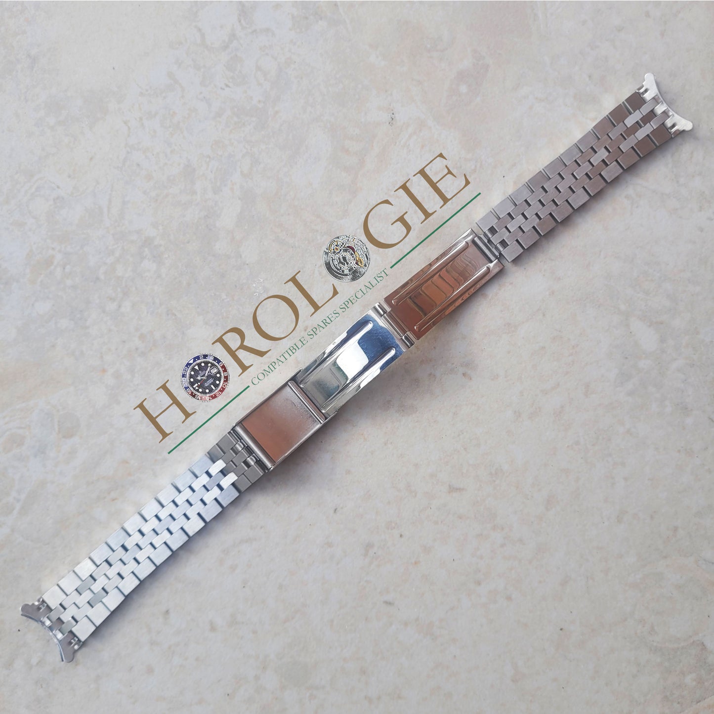 Rolex Vintage style "Jubilee" bracelet - 19mm hollow end links (S'less Steel) (VERY HIGH QUAL)