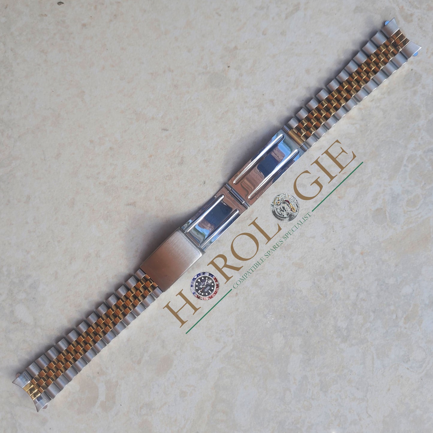 Rolex style "Jubilee" bracelet - 19mm hollow end links (SS & "Gold") Very HQ