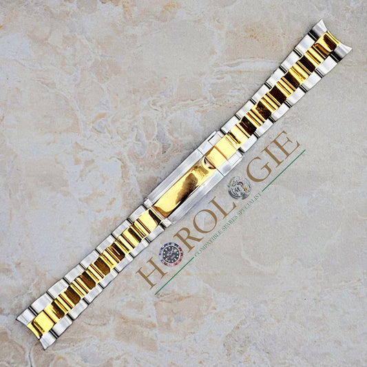 Rolex style SS & Yellow "Gold" Oyster bracelet - 20mm Solid end links