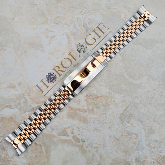 Rolex style Rose "Gold" & SS "Jubilee" bracelet- 20mm Solid end links