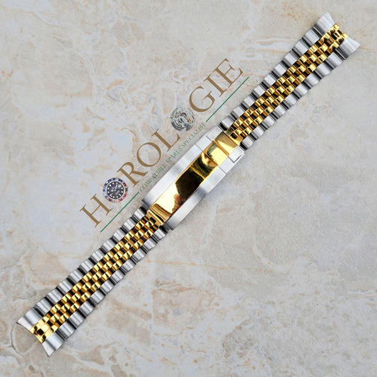 Rolex style Yellow "Gold" & SS "Jubilee" bracelet - 20mm Solid end links